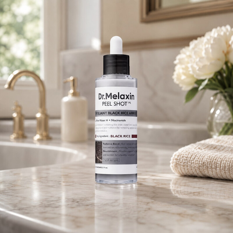 化粧水・ローション・トナー melable PicoShot Cream Ampoule Cleanser Dr.Melaxin Peel Shot Glow Black Rice Ampoule 80ml/2.70 oz