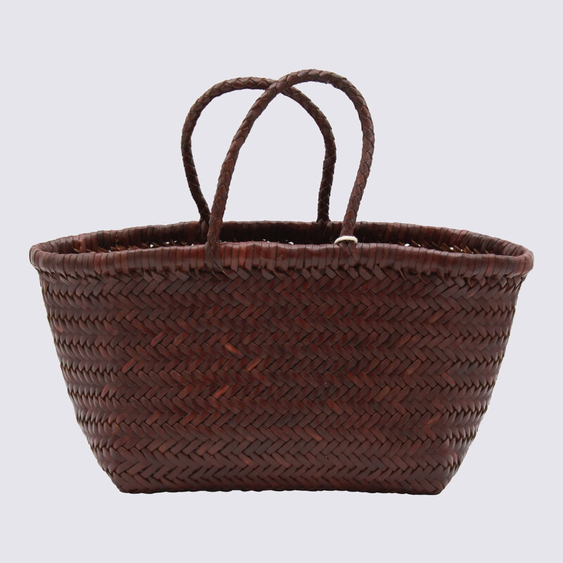 Dragon Diffusion Dark Brown Lather Bamboo Triple Jump Small Totes ...