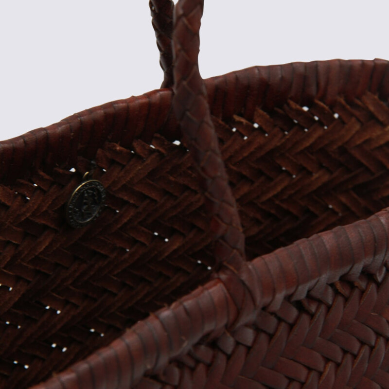 Dragon Diffusion Dark Brown Lather Bamboo Triple Jump Small Totes ...