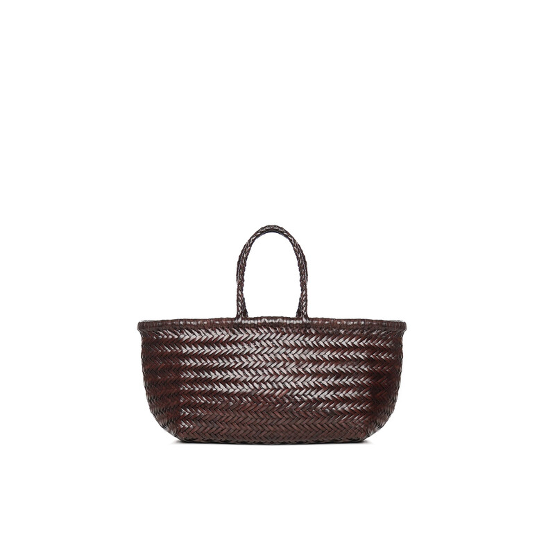 Dragon Diffusion Small Bamboo Triple Jump Leather Bag 8811DK BROWN ...