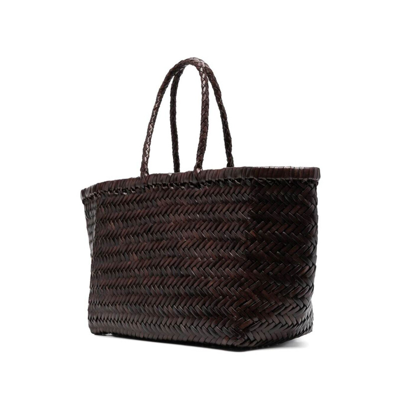 Dragon Diffusion triple Jump Brown Small Tote Bag In Braided Leather ...