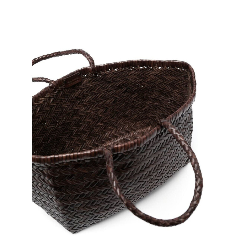 Dragon Diffusion triple Jump Brown Small Tote Bag In Braided Leather ...