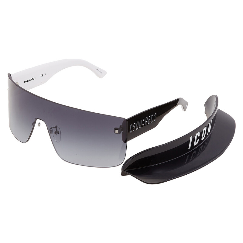 Dsquared2 Grey Gradient Shield Men's Sunglasses ICON 0001/S 0807/9O 99 ...
