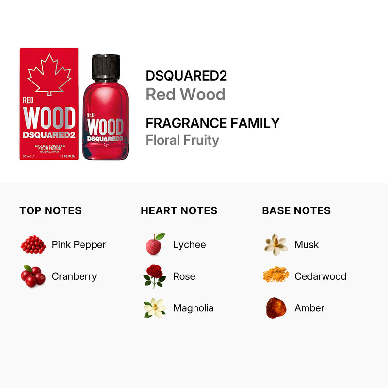 Dsquared2 Ladies Red Wood EDT 1.7 oz Fragrances 8011003852680