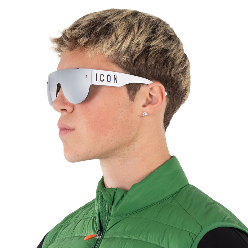 Dsquared2 Silver Shield Men's Sunglasses ICON 0002/S 0CCP/T4 99 ...