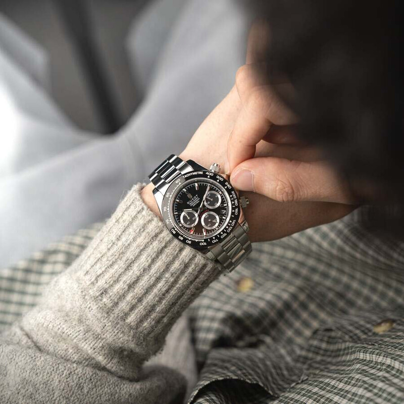 Duxot Accelero Chronograph Quartz Black Dial Men's Watch DX-2065