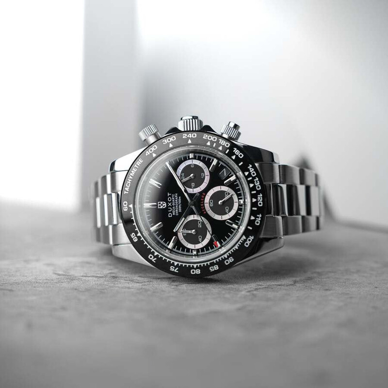 Duxot Accelero Chronograph Quartz Black Dial Men's Watch DX-2065