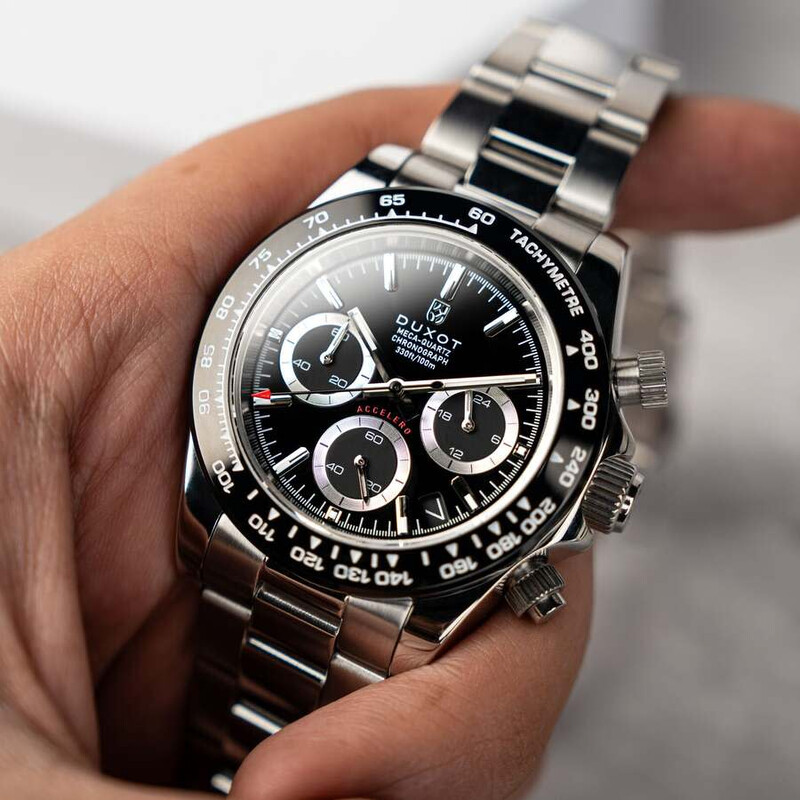 Duxot Accelero Chronograph Quartz Black Dial Men's Watch DX-2065