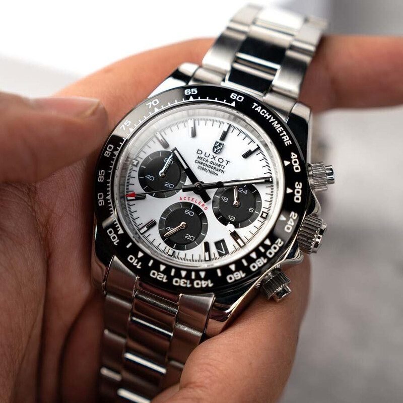 Duxot Accelero Chronograph Quartz White Dial Men's Watch DX-2065