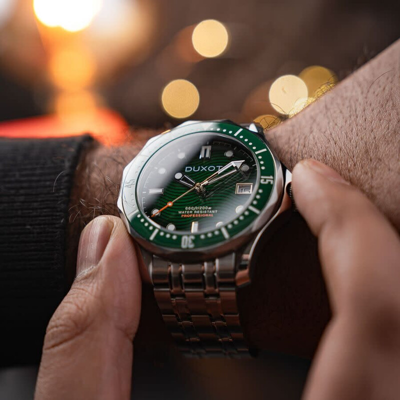 Duxot Henri Diver Automatic Green Dial Men's Watch DX-2060-33