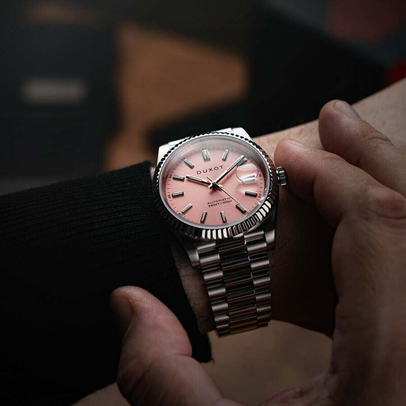 Duxot Marcel Automatic Pink Dial Men's Watch DX-2059-AA