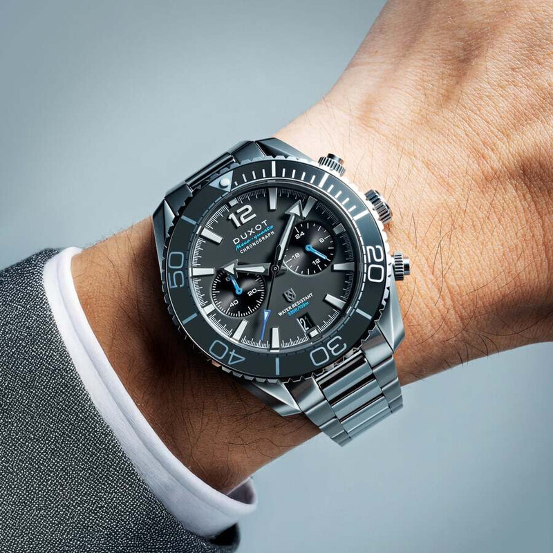 Duxot Tiburon Chronograph Quartz Grey Dial Men's Watch DX-2062-11