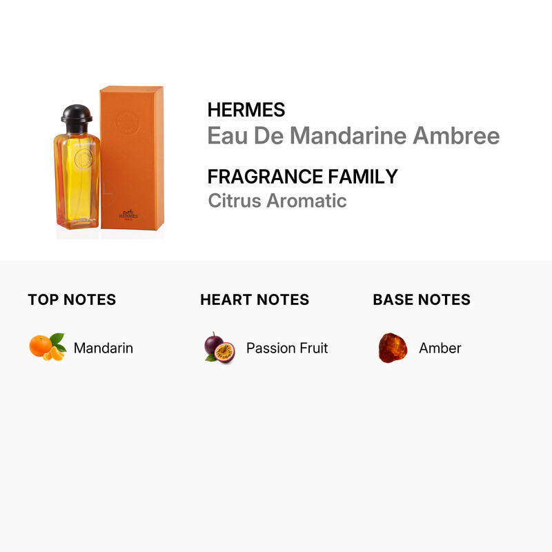 Hermes Unisex Eau De Mandarine Ambree EDC Spray 3.3 oz Fragrances