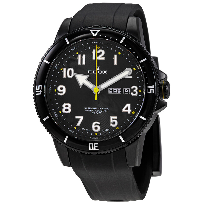 Edox Chronorally S Quartz Black Dial Men's Watch 84300 37NJCA NJB