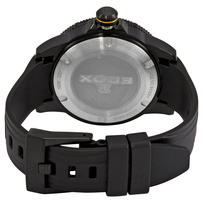 edo7 Edox Chronorally S Quartz Black Dial Men's Watch 84300 37NJCA NJB