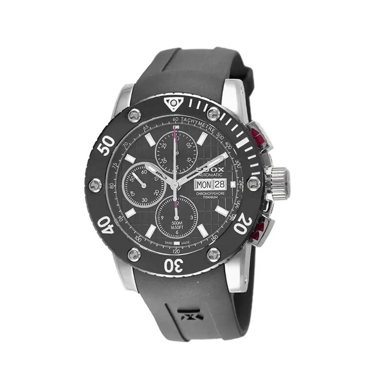 エドックス クラスワン クロノオフショア 01107 TIN NIN 自動巻き Edox Class-1 Chronograph Automatic Black Dial Men's Watch 01107
