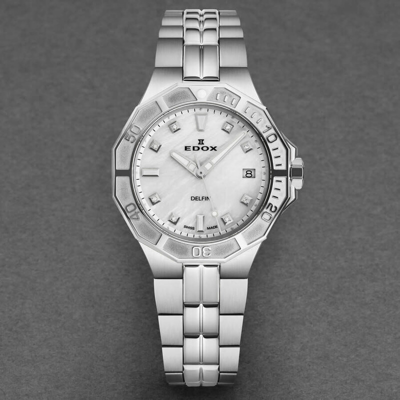 Edox Delfin Silver Dial Ladies Watch 53020 3M NADN - Watches