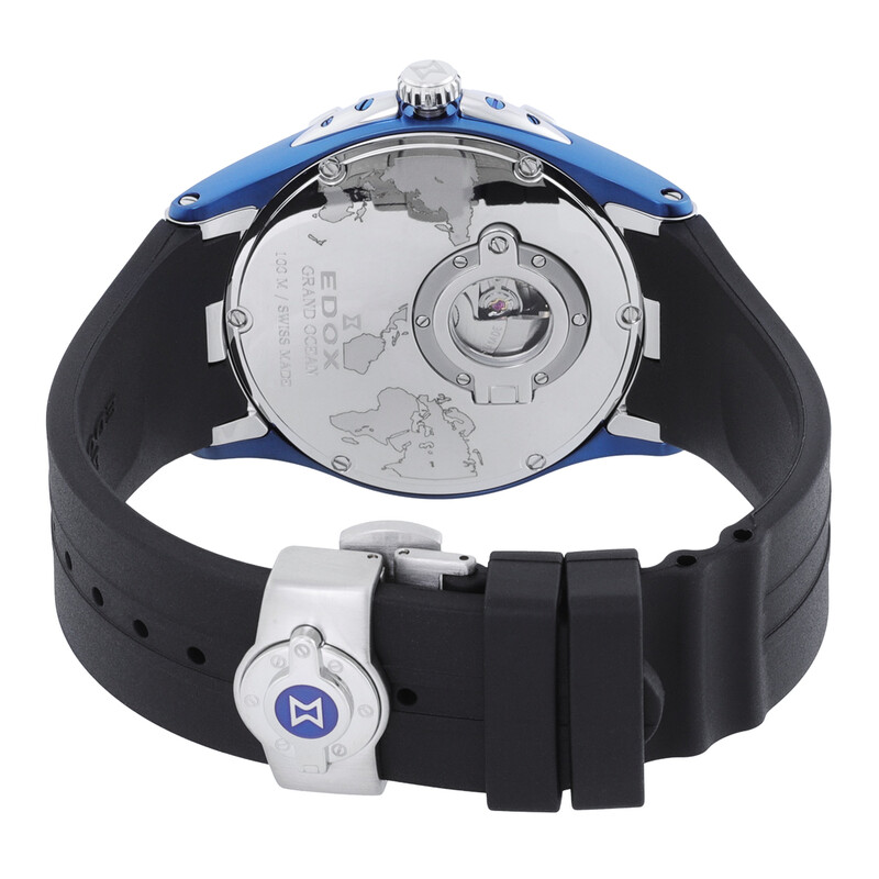 Edox Grand Ocean Automatic Blue Dial Men's Watch 83006 357BCA BUIN