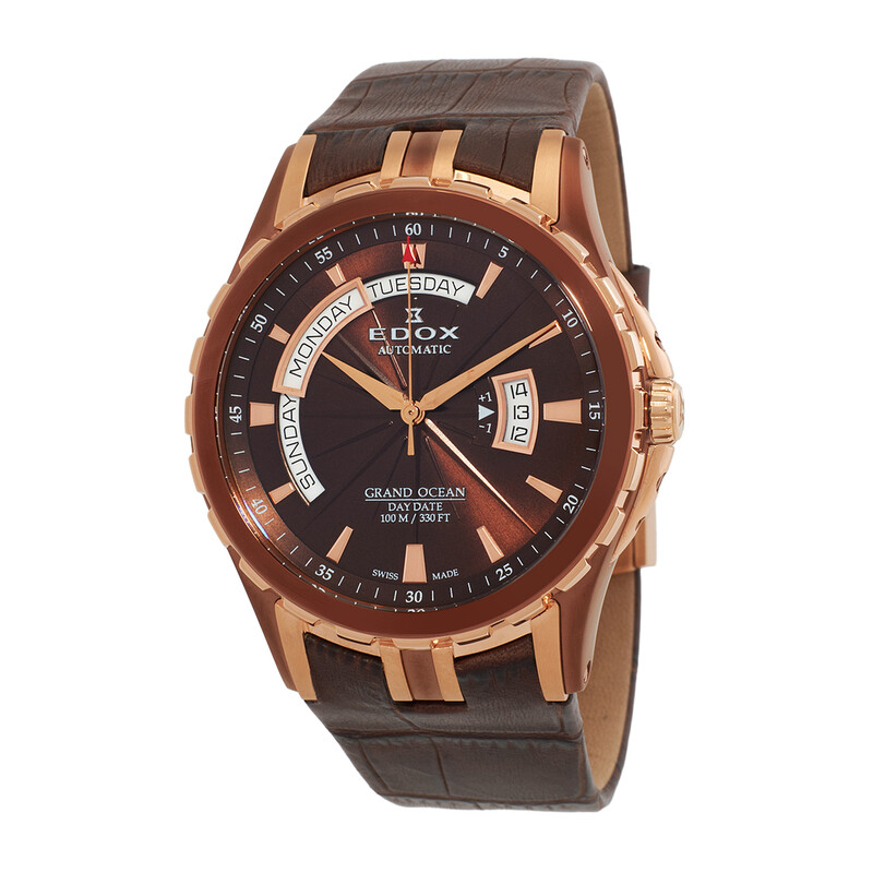 Edox Grand Ocean Automatic Brown Dial Men's Watch 83006 357BRR
