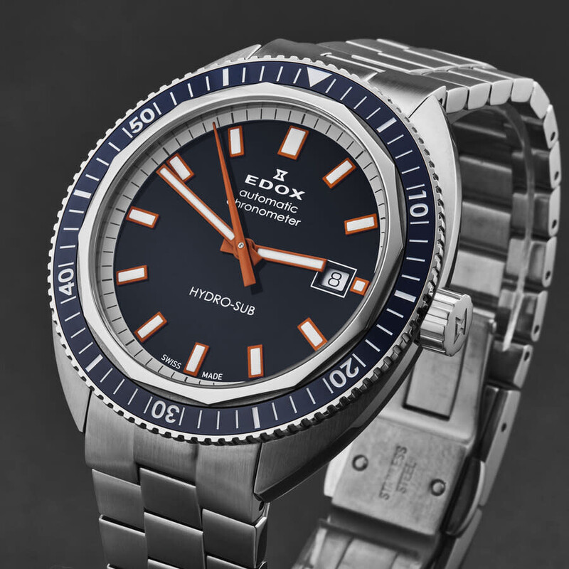 Edox Hydorsub Automatic Blue Dial Men's Watch 80128 3BUM BUIO