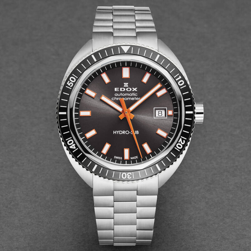 Edox Hydro-Sub Black Dial Men's Watch 80128 3NM GINO - Watches