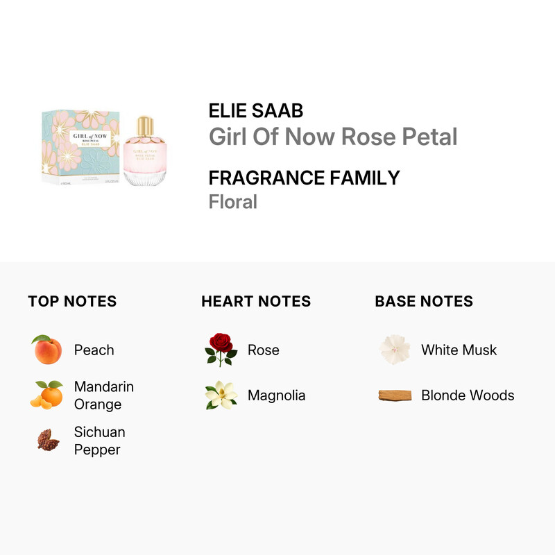 Elie Saab Ladies Girl Of Now Rose Petal EDP Spray 3.04 oz
