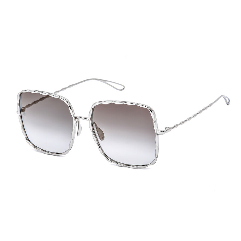 Elie Saab Ladies Silver Tone Square Sunglasses ES 003/S 0010  display picture 2