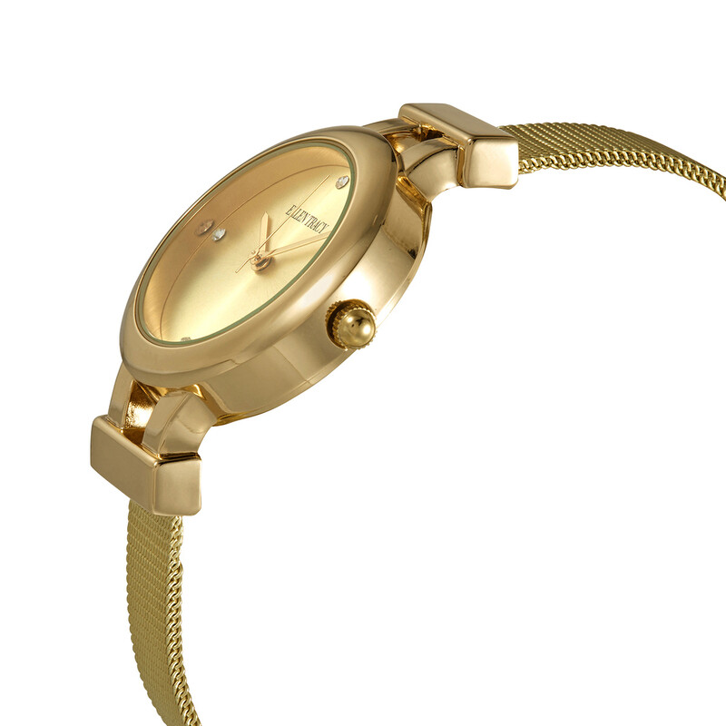 Ellen Tracy Quartz Crystal Gold Dial Ladies Watch ET5232GD 613874009002 - Watches - Jomashop Ellen Tracy Quartz Crystal Gold Dial Ladies Watch ET5232GD 613874009002 - Watches - Jomashop