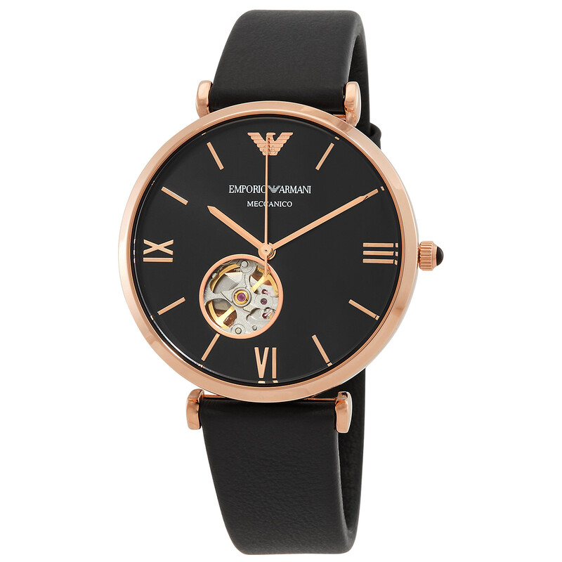 Emporio Armani Automatic Black Dial Men's Watch AR60064 723763307895 ...