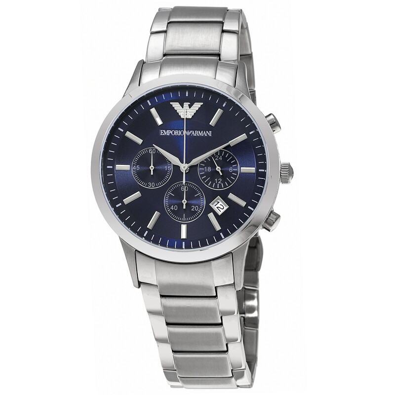 Emporio Armani Chronograph Navy Blue Dial Men's Watch AR2448 Emporio Armani Chronograph Navy Blue Dial Men's Watch AR2448