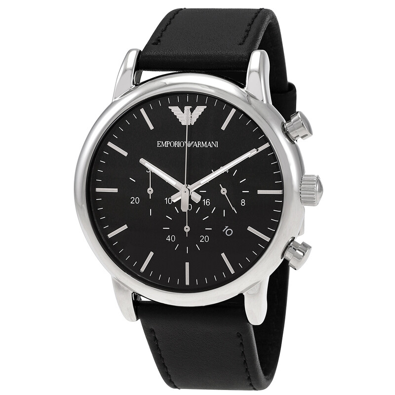 Emporio Armani Classic Chronograph Black Dial Men's Watch AR1828 ...