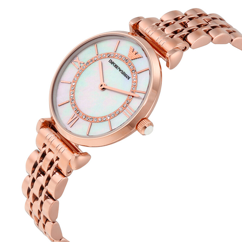 Emporio Armani Classic Mother of Pearl Dial Ladies Watch AR1909 ...