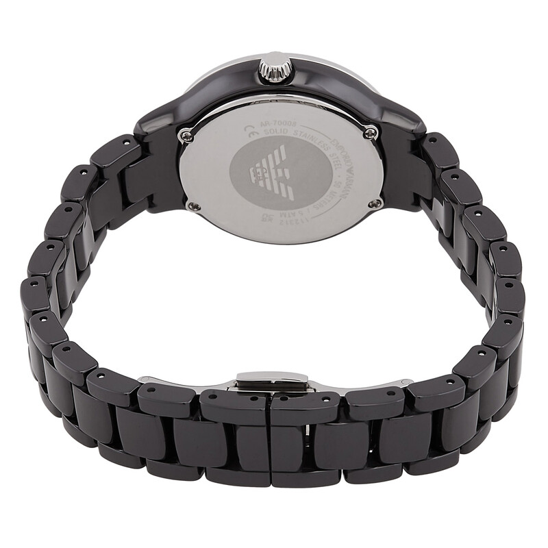Emporio Armani Cleo Quartz Crystal Black Dial Ladies Watch  display picture 2