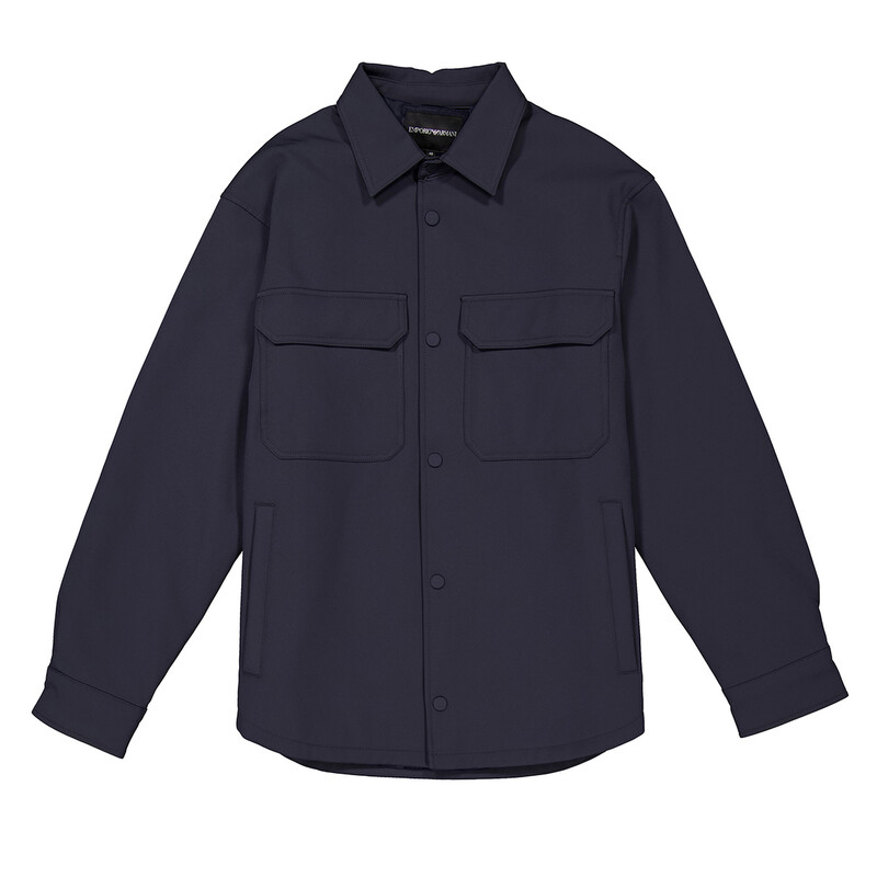 Emporio Armani Comfort-Fit Nylon Shirt Jacket, Brand Size 46 ( US