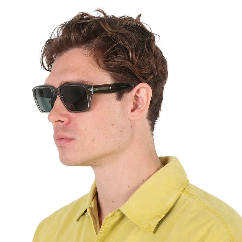 Emporio Armani Dark Green Rectangular Men's Sunglasses EA4186