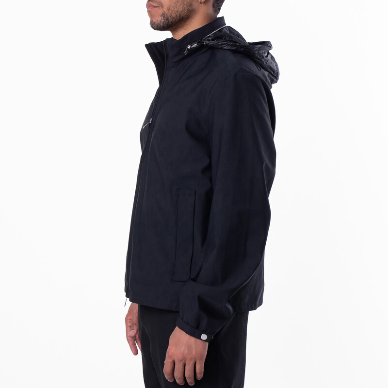 Emporio Armani Essentials Full-Zip Nylon Jacket with Stowaway Hood