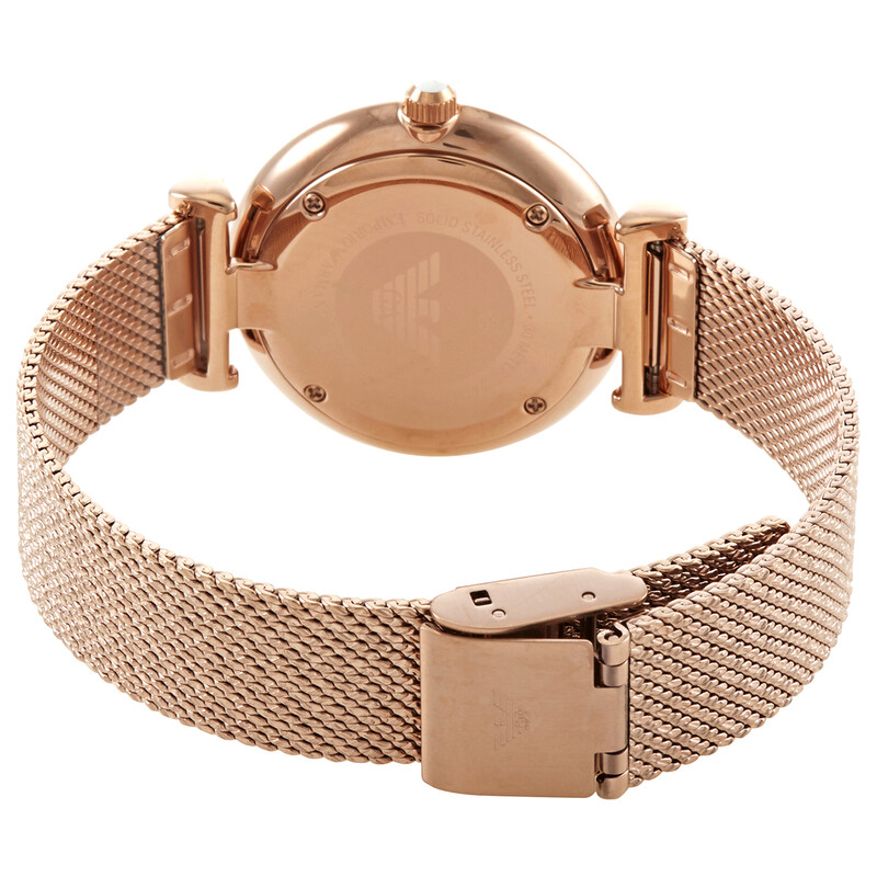 Emporio Armani Gianni T-Bar Mother of Pearl Dial Ladies Watch AR11320 ...
