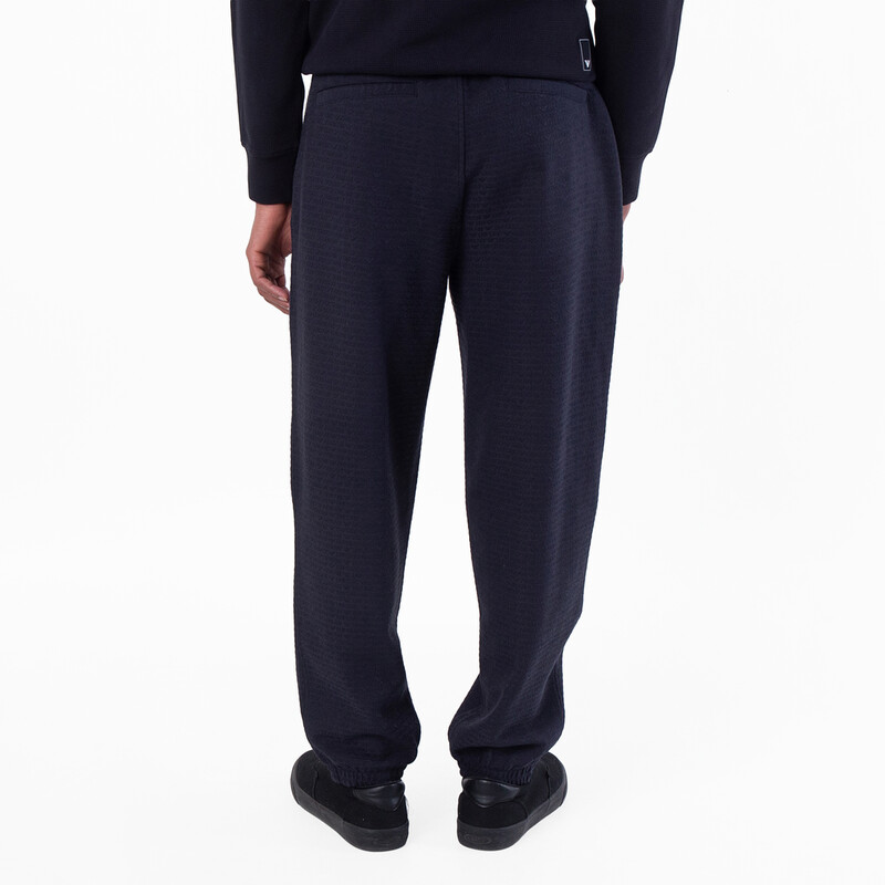 Emporio Armani Jacquard Logo Lyocell-Blend Jersey Joggers, Size