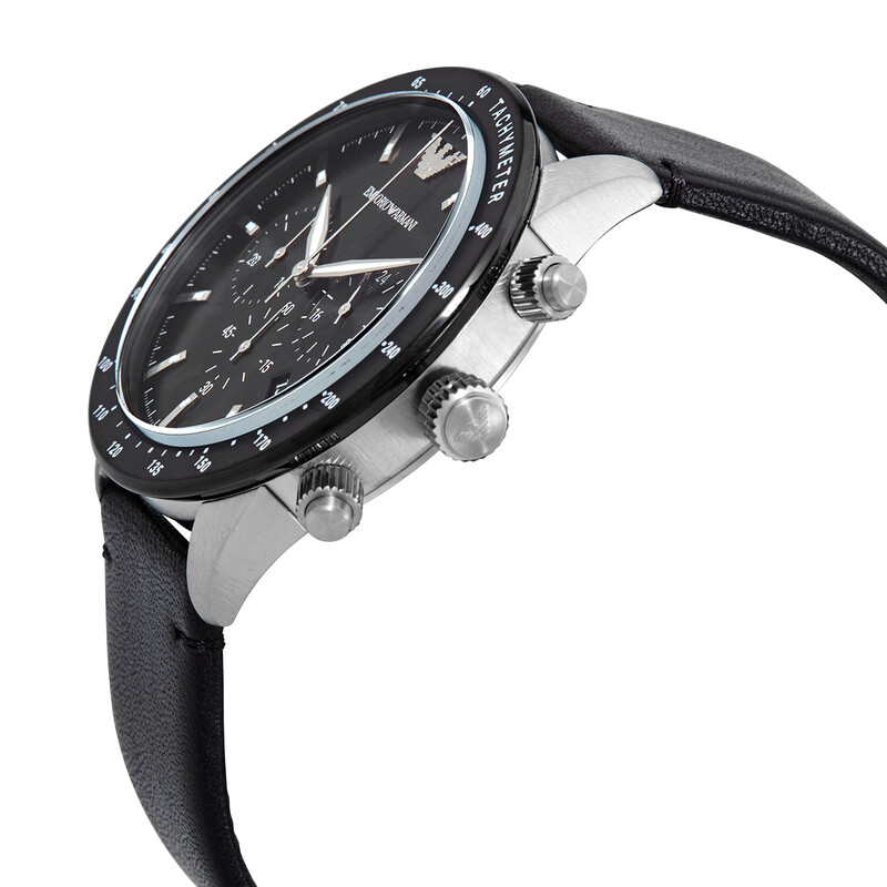 Emporio Armani Mario Chronograph Quartz Black Dial Men's Watch AR11243 ...