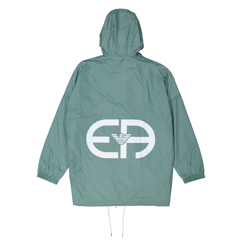 Emporio Armani Men's Logo Print Hooded Blouson Jacket, Brand Size