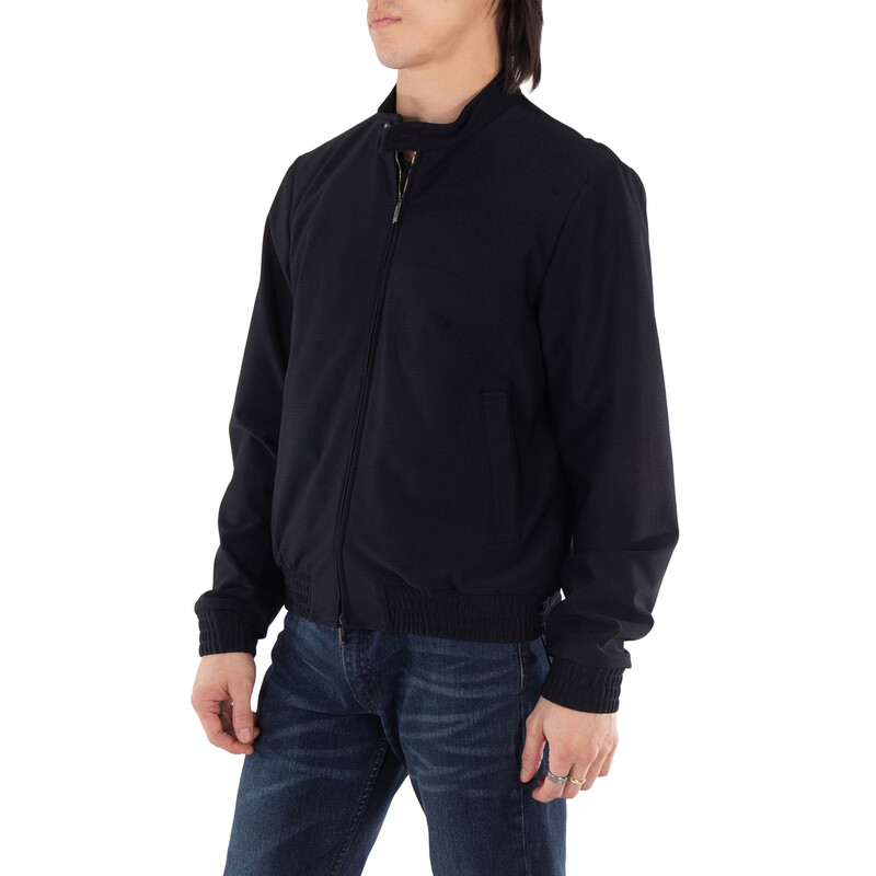 Emporio Armani Micro Pattern Guru Collar Blouson, Brand Size 50