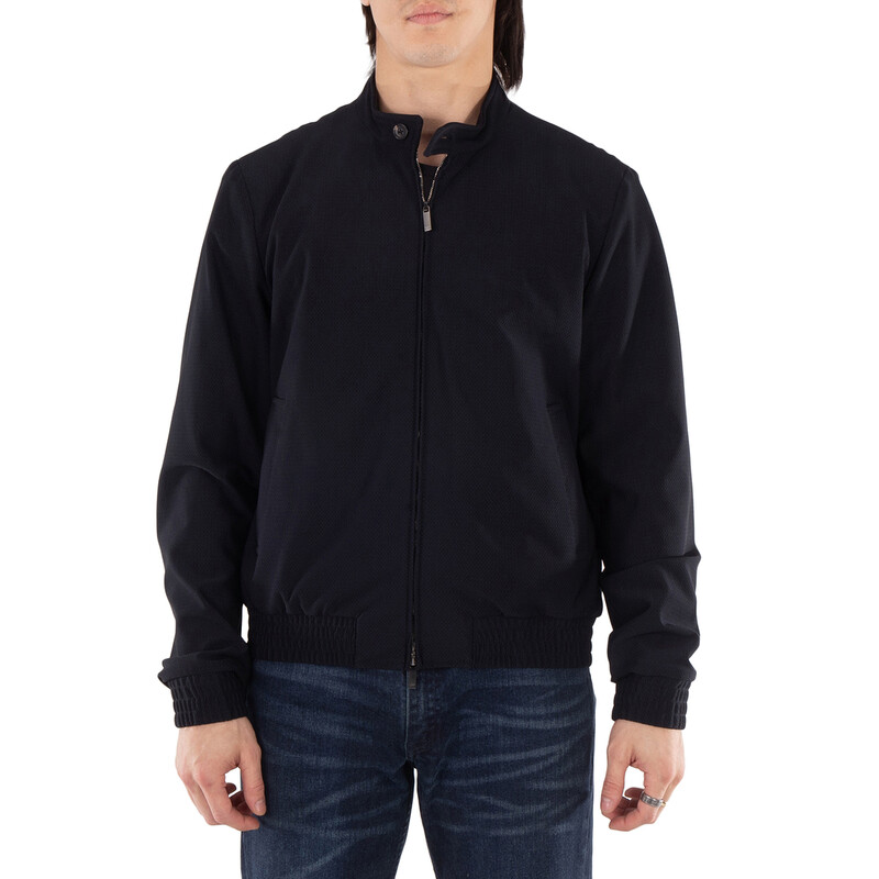 Emporio Armani Micro Pattern Guru Collar Blouson, Brand Size 50