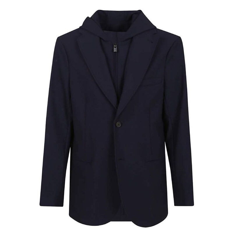 Emporio Armani Nylon Blazer With Detachable Inner Panel And Hood