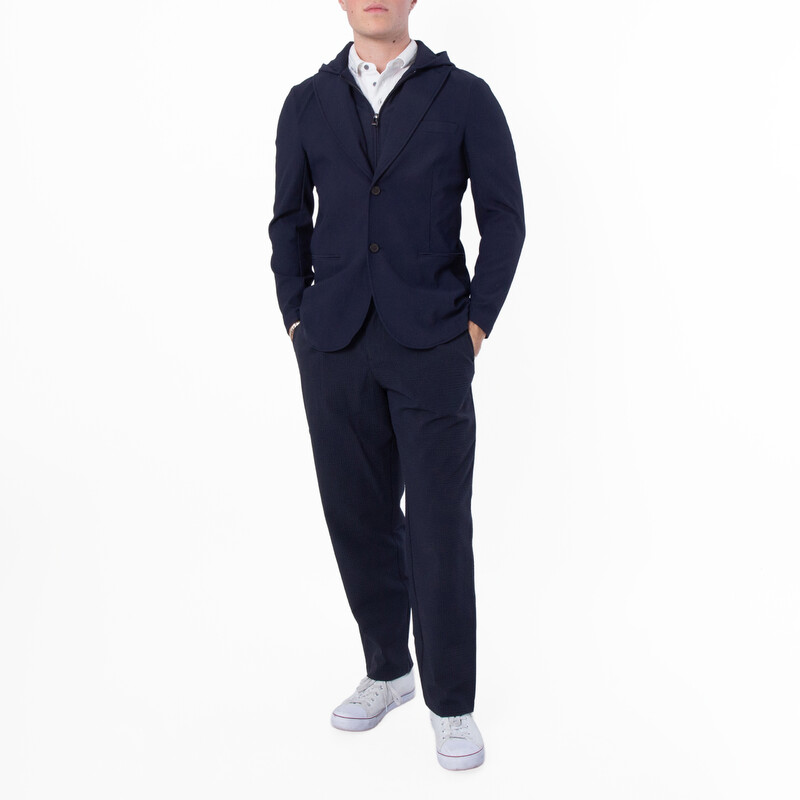 Emporio Armani Nylon Blazer With Detachable Inner Panel And Hood