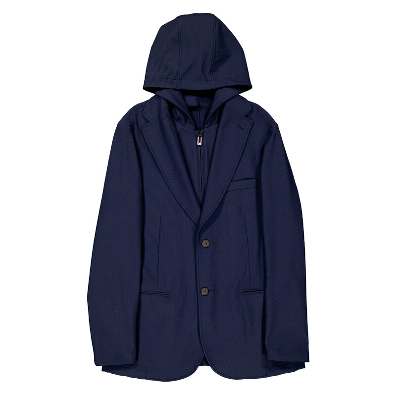 Emporio Armani Nylon Blazer With Detachable Inner Panel And Hood