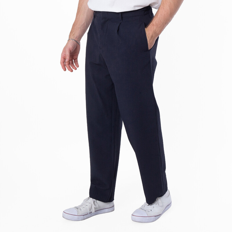 Emporio Armani Seersucker Pleated-Waist Chinos Pants, Brand Size