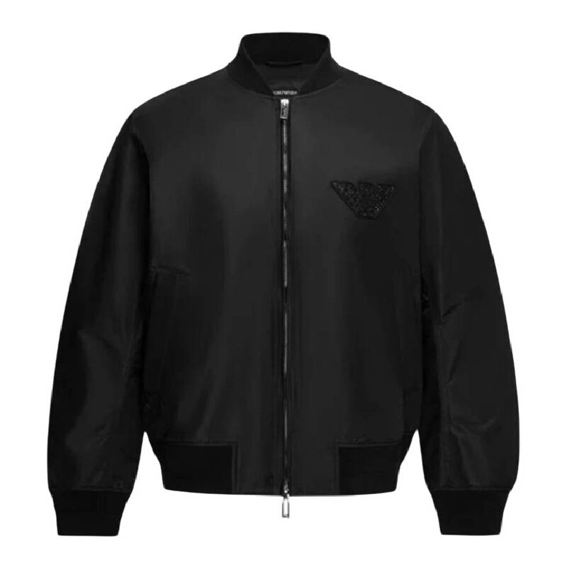ジャケット・アウター EMPORIO ARMANI Futuristic Jacket Emporio Armani Stoned Logo Design Blouson Jacket, Brand Size 52