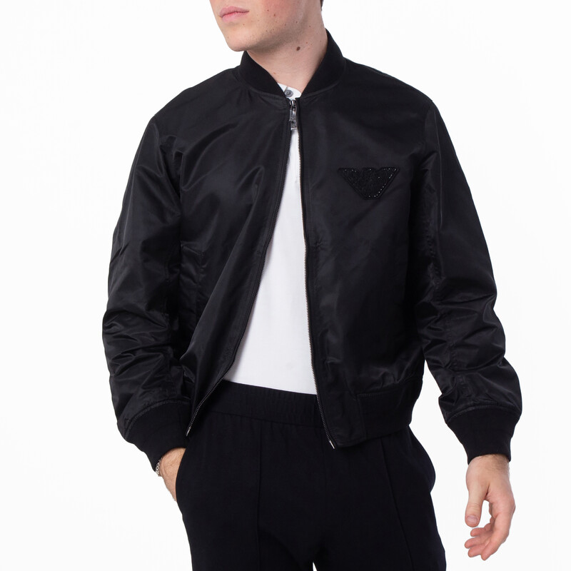 Emporio Armani Stoned Logo Design Blouson Jacket, Brand Size 52