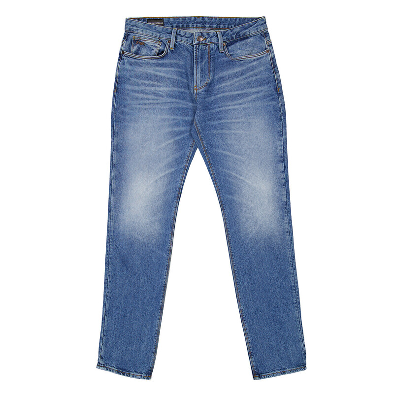 Emporio Armani Veining J06 Slim-Fit Denim Jeans, Waist Size 32
