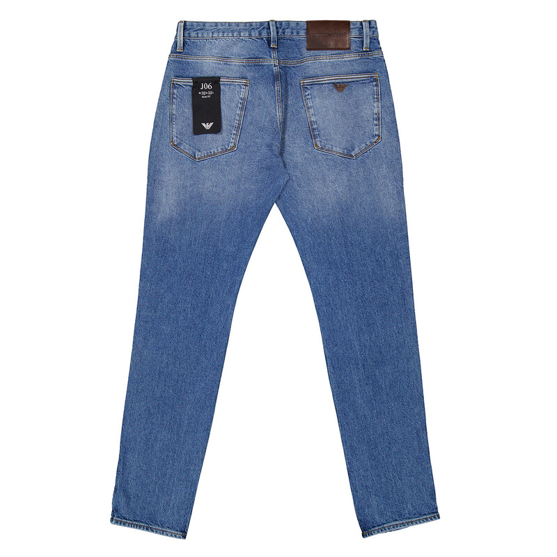 Emporio Armani Veining J06 Slim-Fit Denim Jeans, Waist Size 32